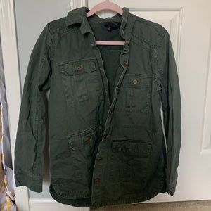 Army Green Button-Up Jacket